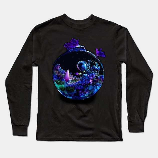 Alien Garden Long Sleeve T-Shirt by Pebbles Joy Designs